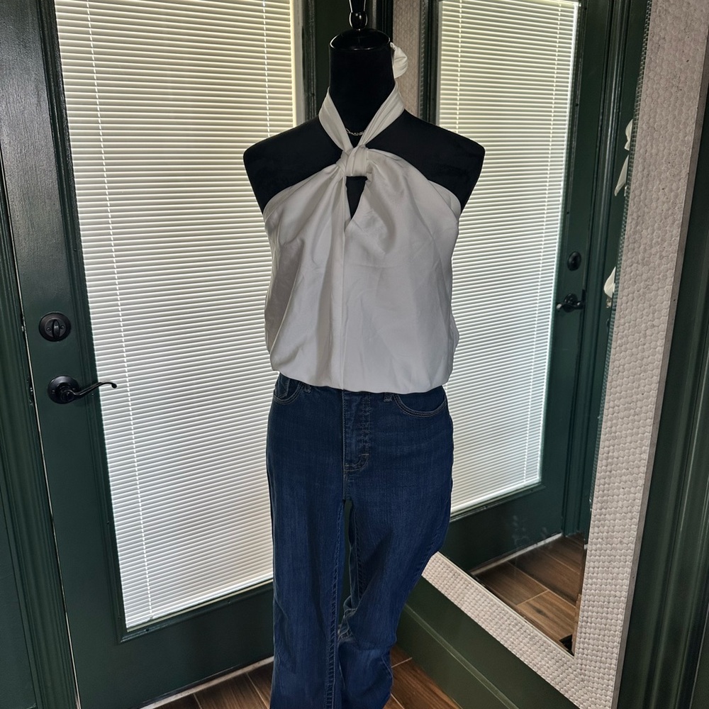 White Halter Top/Bodysuit